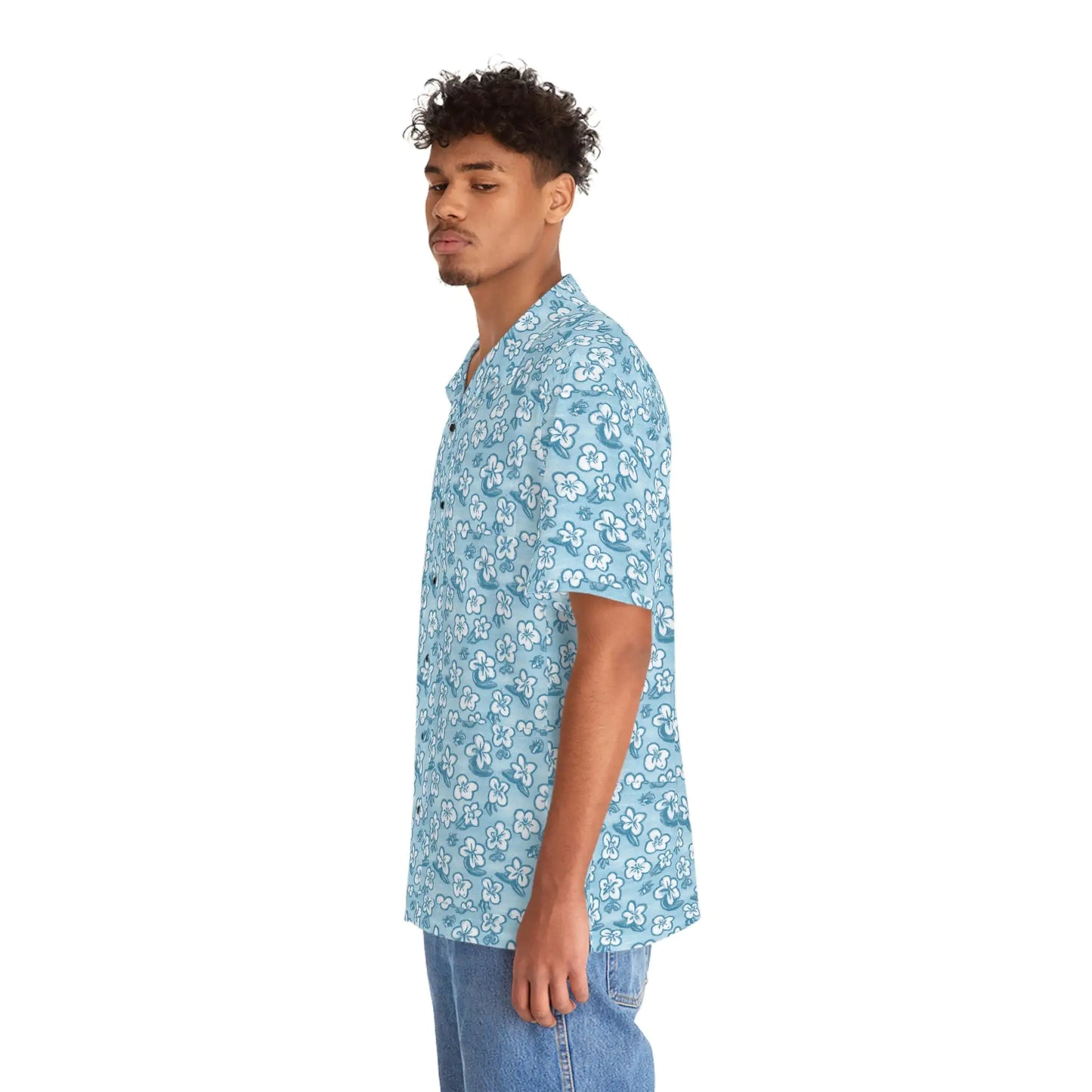 Men's Azul Tropical Flower Hawaiian Shirt