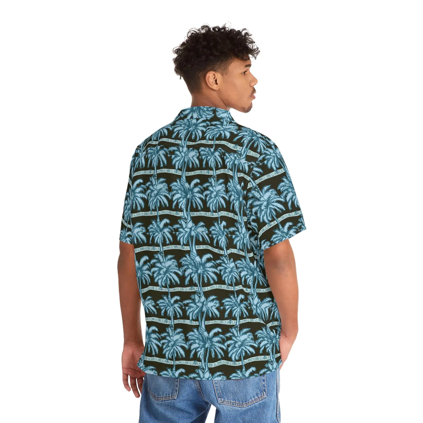 Men's Blue Palms Hawaiian Shirt